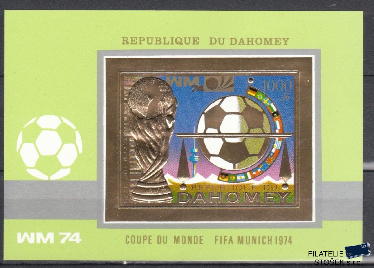 Dahomey známky Mi Blok 39 - Fotbal