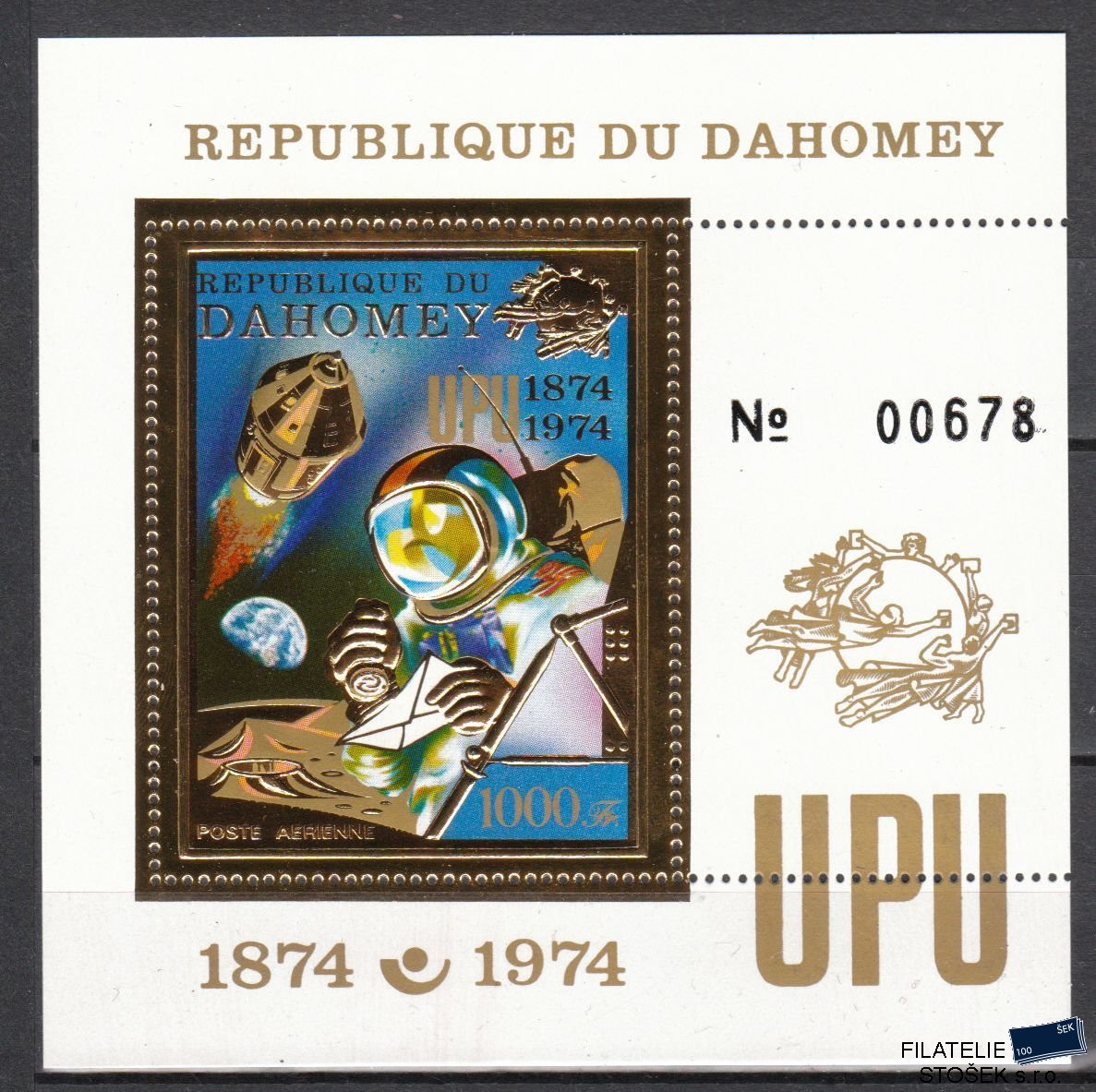 Dahomey známky Mi Blok 40A - Kosmos