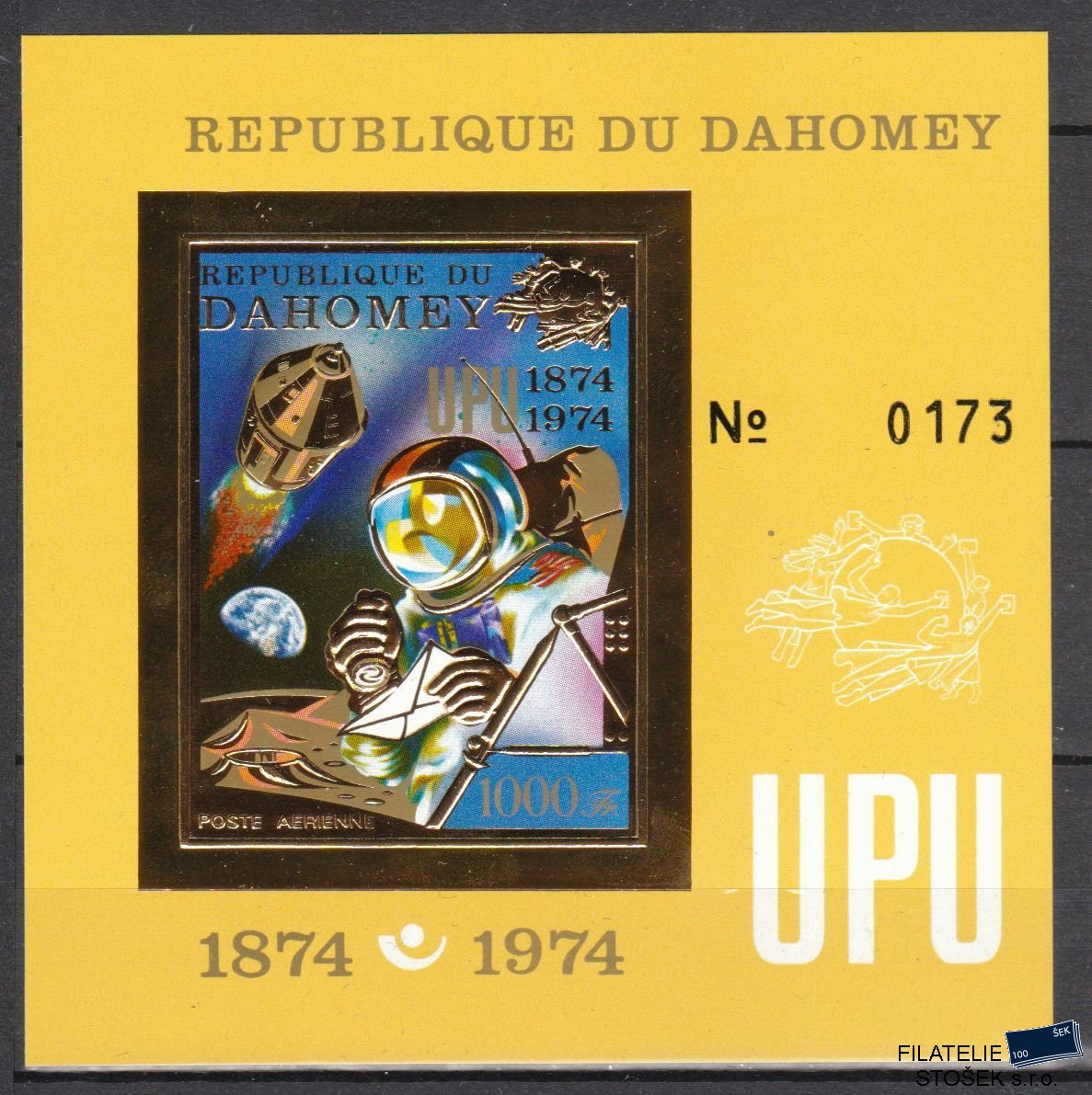 Dahomey známky Mi Blok 42B - Kosmos