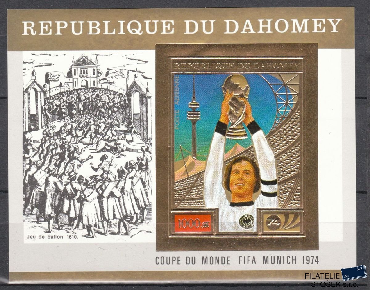 Dahomey známky Mi Blok 56 Fotbal