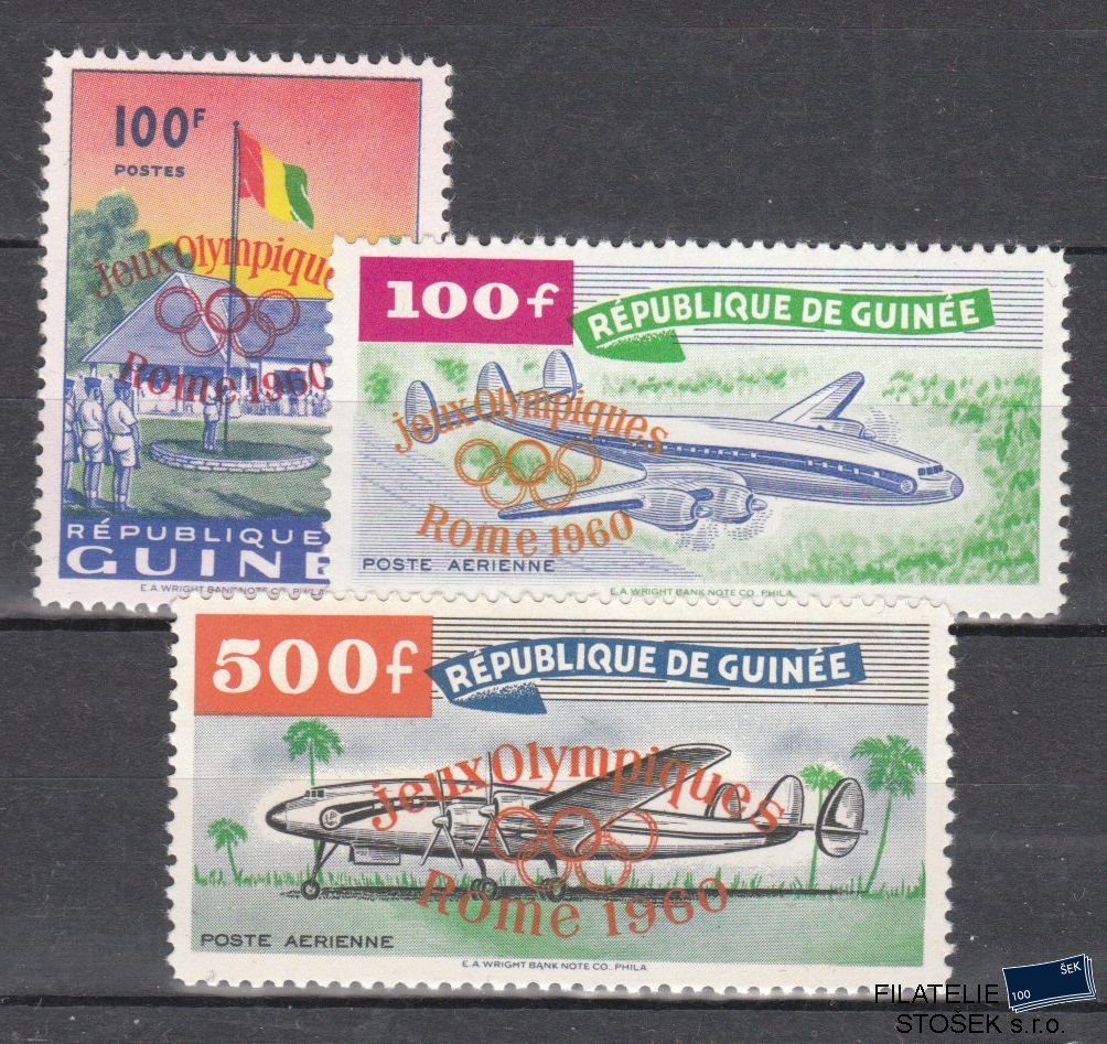 Guinea známky Mi I-III - Letadla