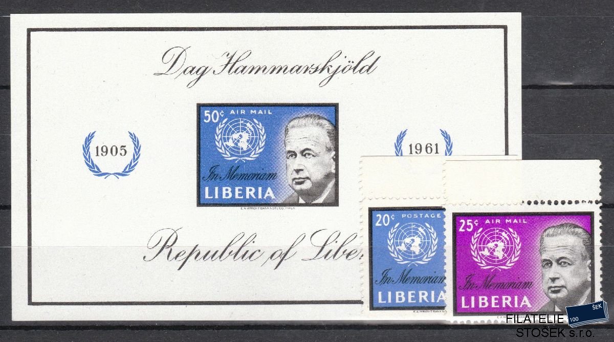 Liberia známky Mi 578-79 + Bl 23