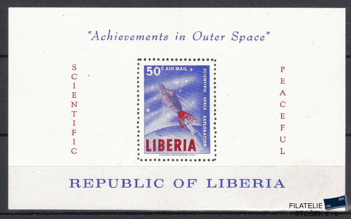 Liberia známky Mi Blok 30 Kosmos