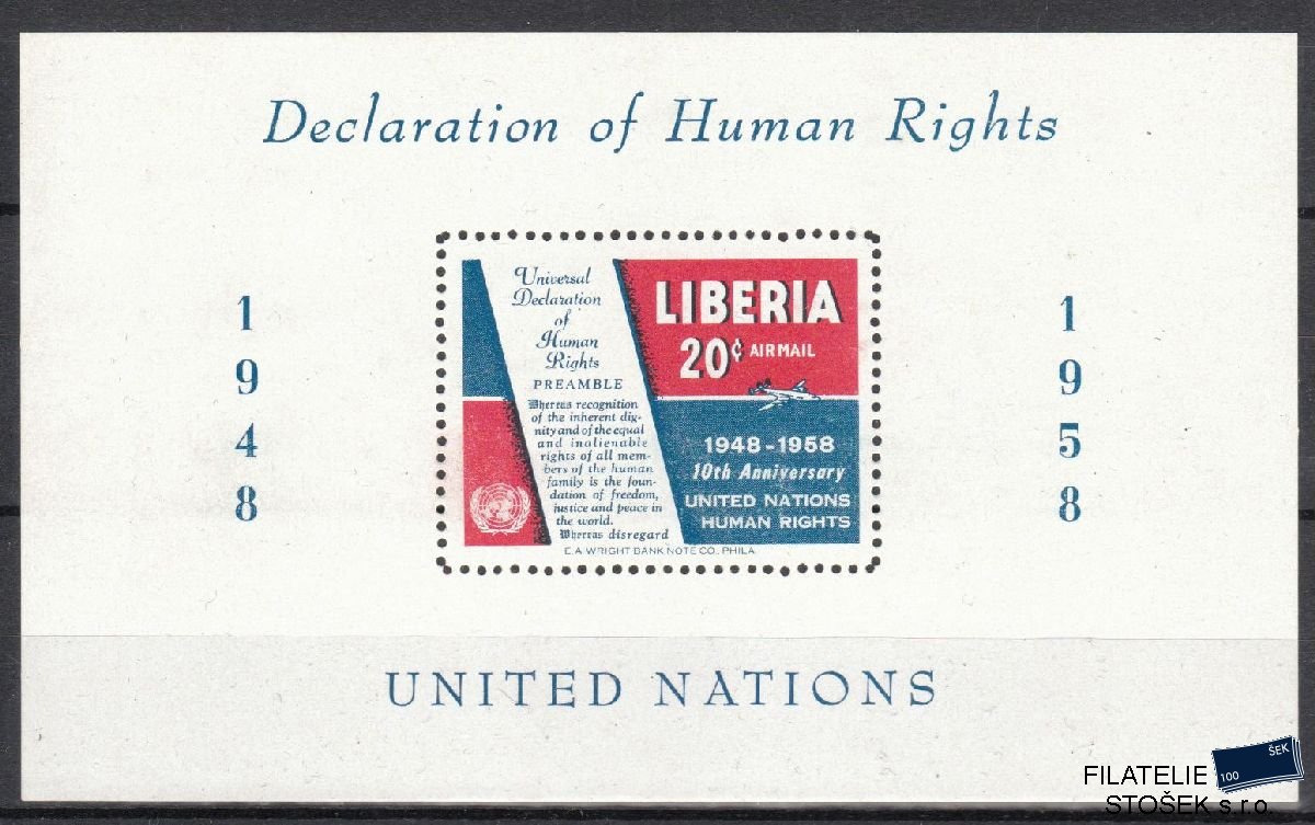 Liberia známky Mi Blok 12