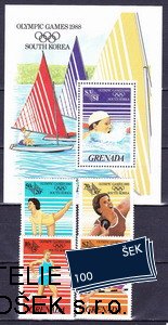 Grenada známky Mi 1538-41+Bl.171