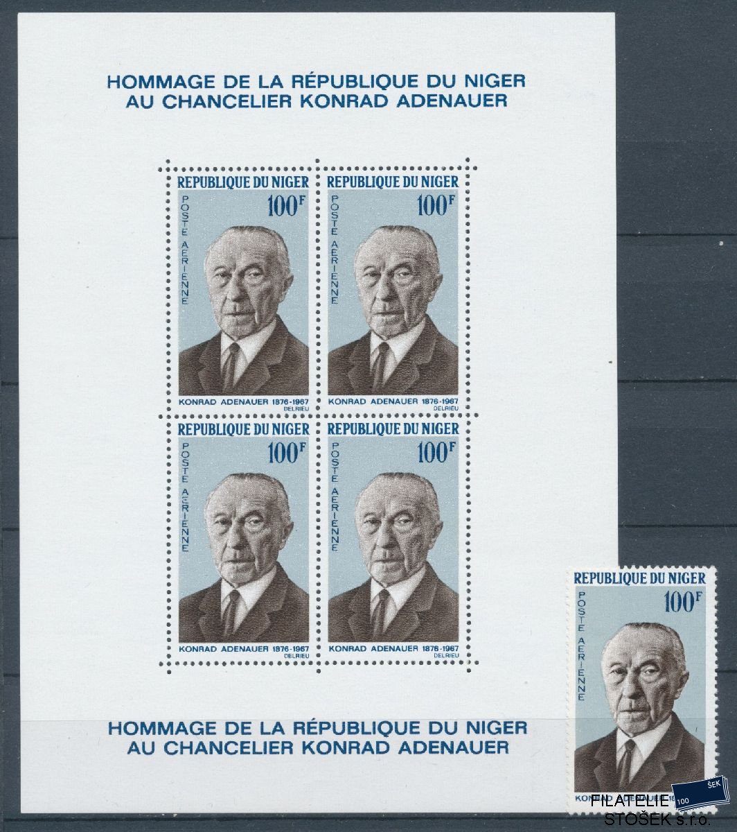 Niger známky Mi 168 + Blok 4