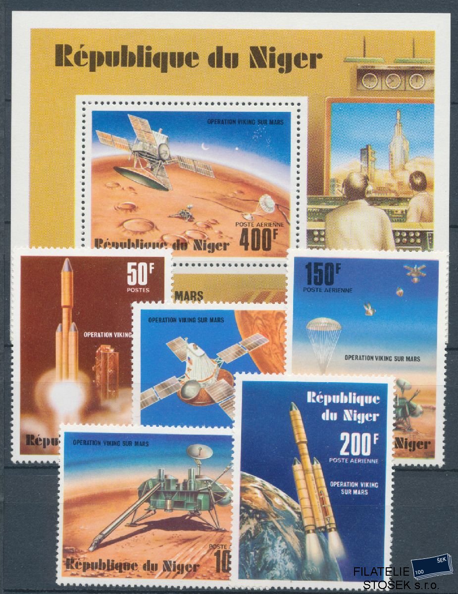 Niger známky Mi 565-69 + Bl 16 - Kosmos