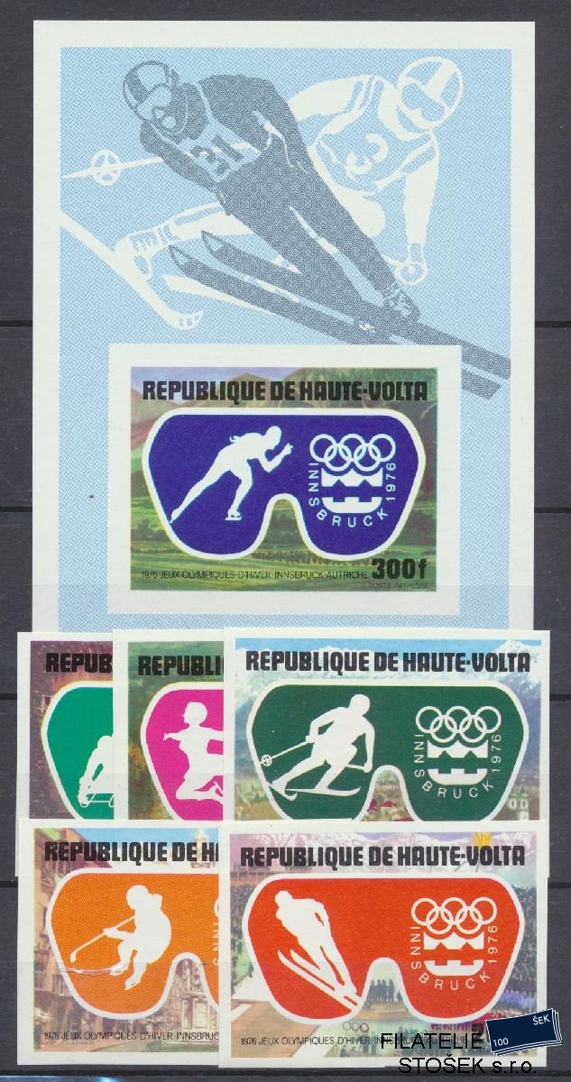 Horní Volta známky Mi 603-607 + Bl 39B - Olympijské hry