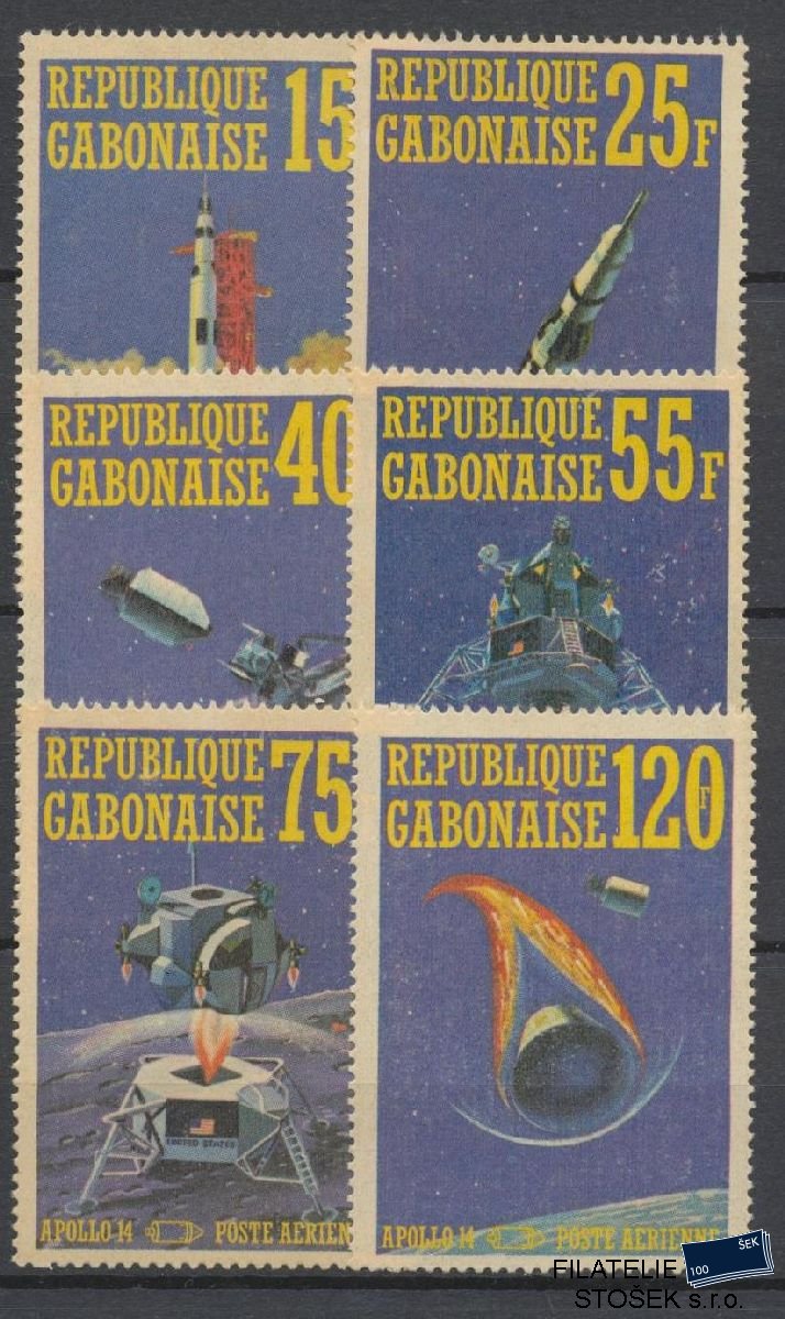 Gabon známky Mi 403-408