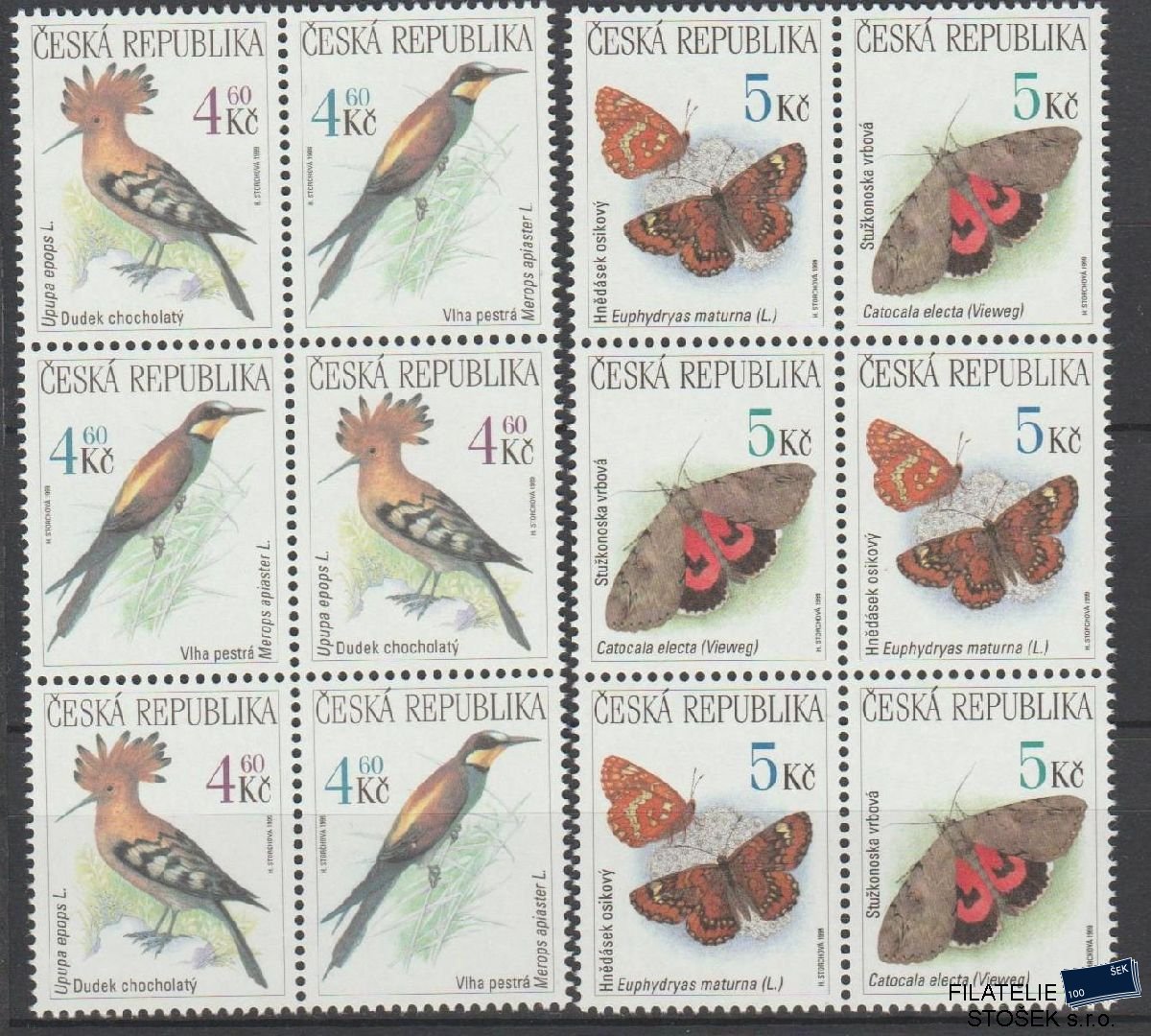 Česká republika známky 209-212 6 Bloky