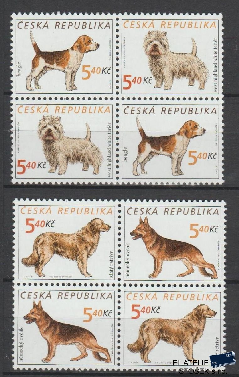 Česká republika známky 296-299 4 Bloky