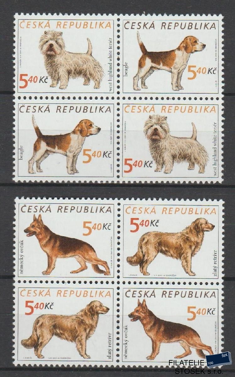 Česká republika známky 296-299 4 Bloky