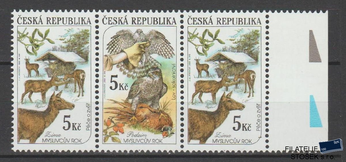 Česká republika známky 273-274 3 Páska