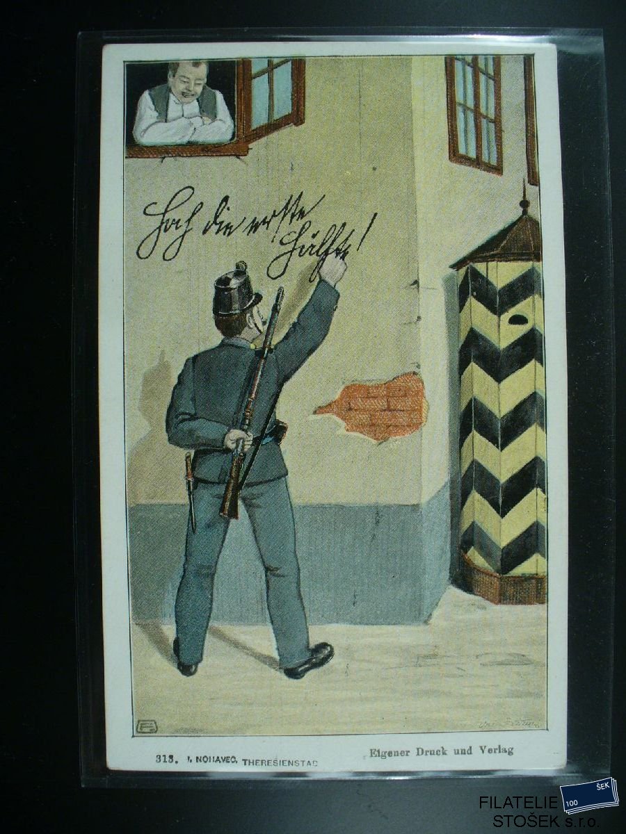 Vojenská pohlednice - Theresienstadt