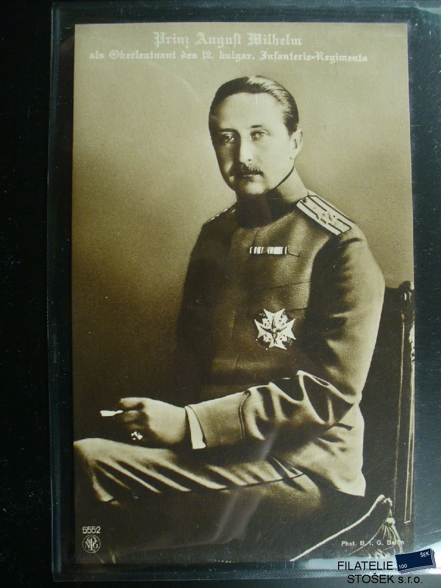 Vojenská pohlednice - Prinz August Wilhelm von Preussen