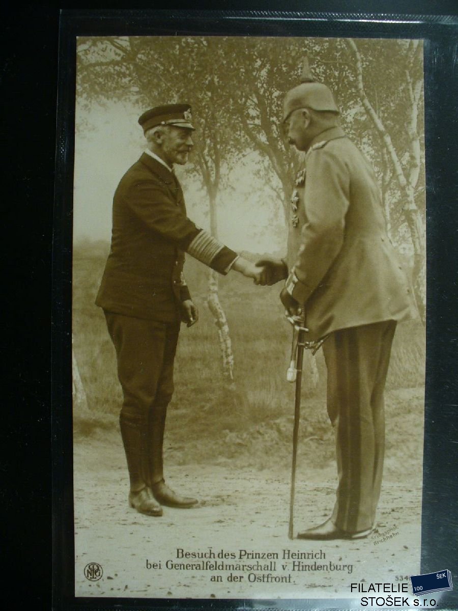 Vojenská pohlednice - Prinz Heinrich, GM v. Hindenburg
