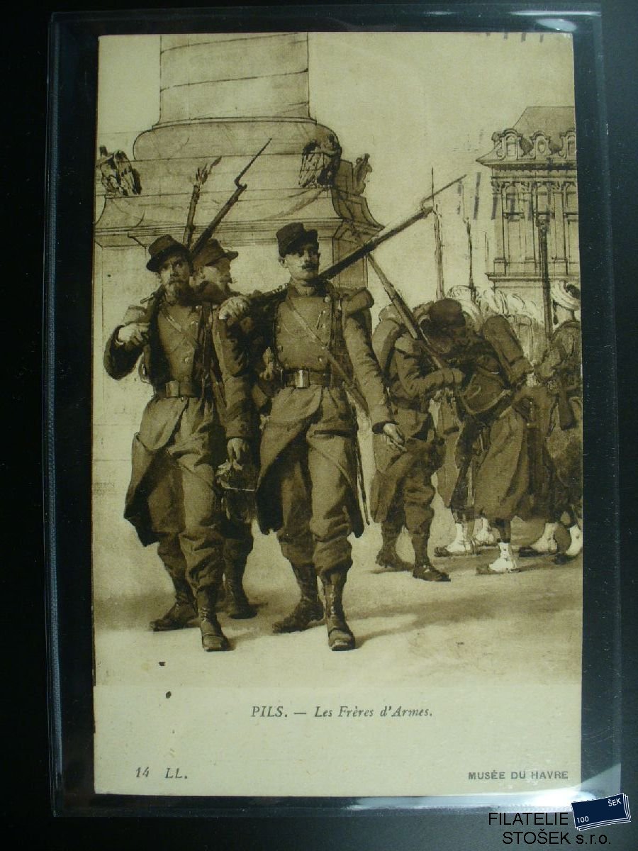 Vojenská pohlednice - Pils - Bratrstvo neohrožených