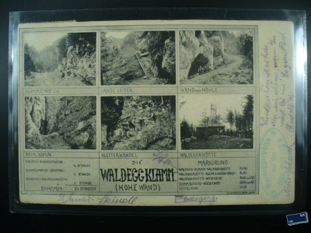 Námětová pohlednice - Soutěsky a rokle - Waldeggklamm
