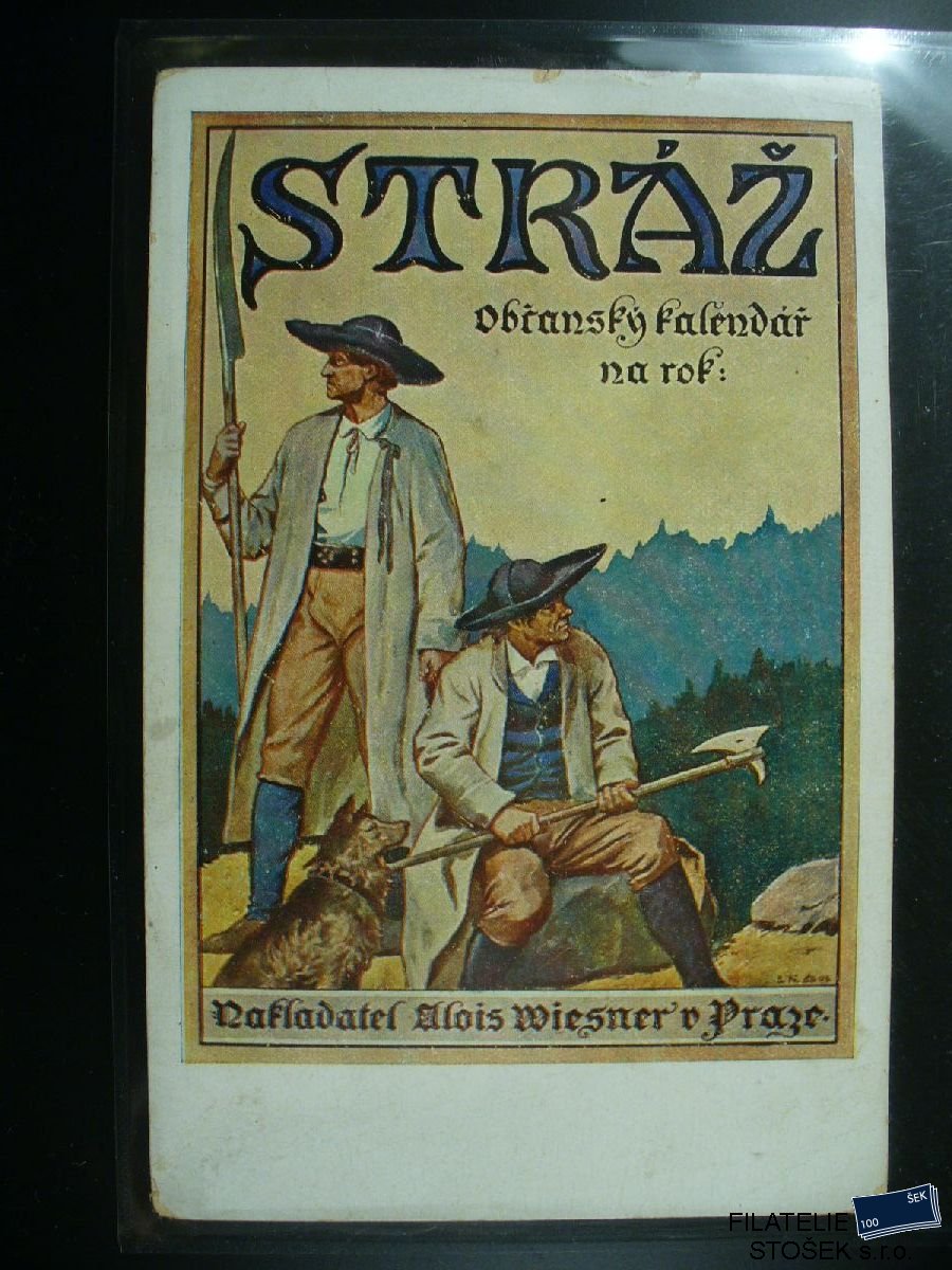 Námětová pohlednice - Reklamy - Nakladatelství Alois Wiesner v Praze