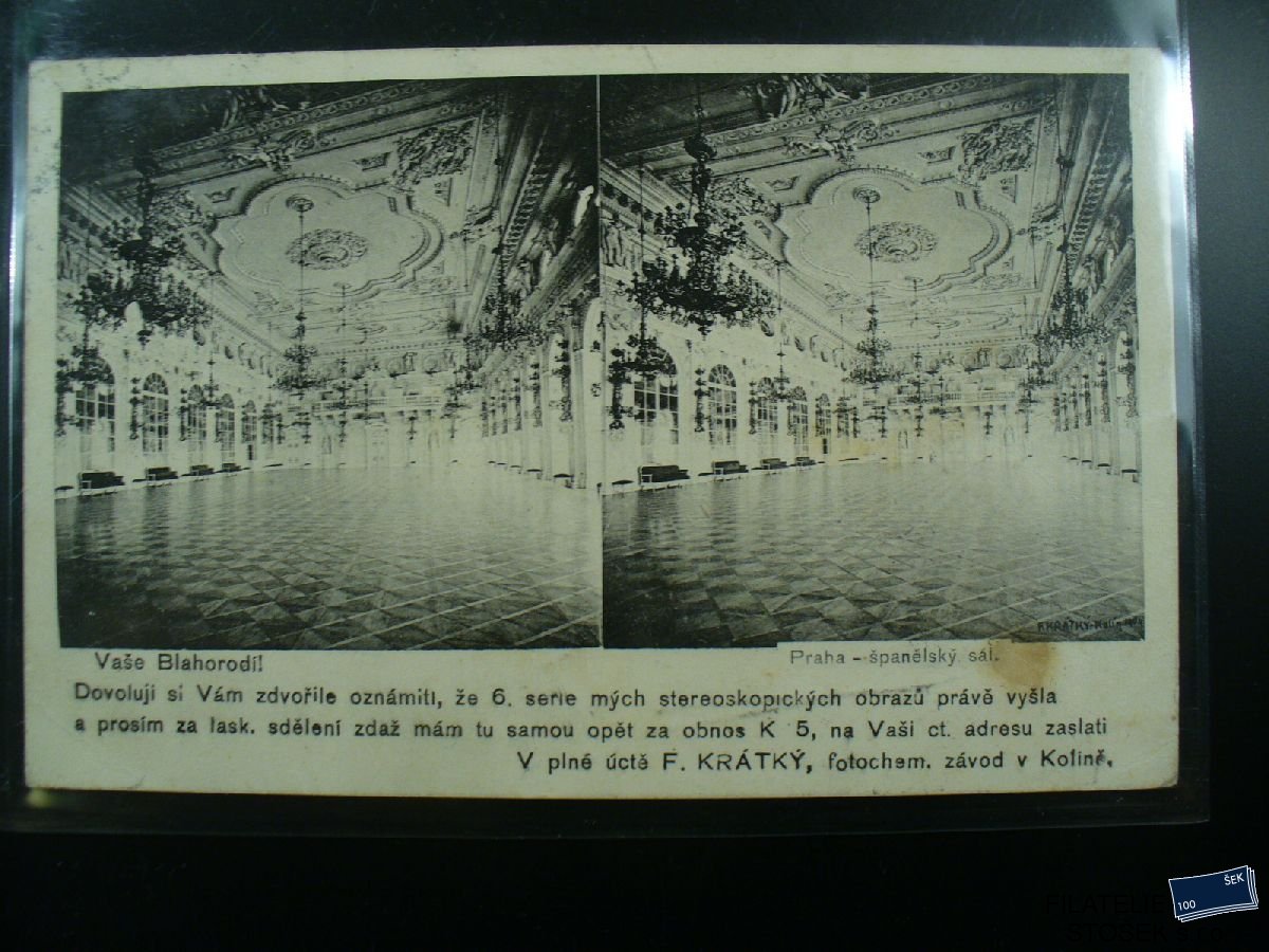 Námětová pohlednice - Reklamy - Španělský sál Praha