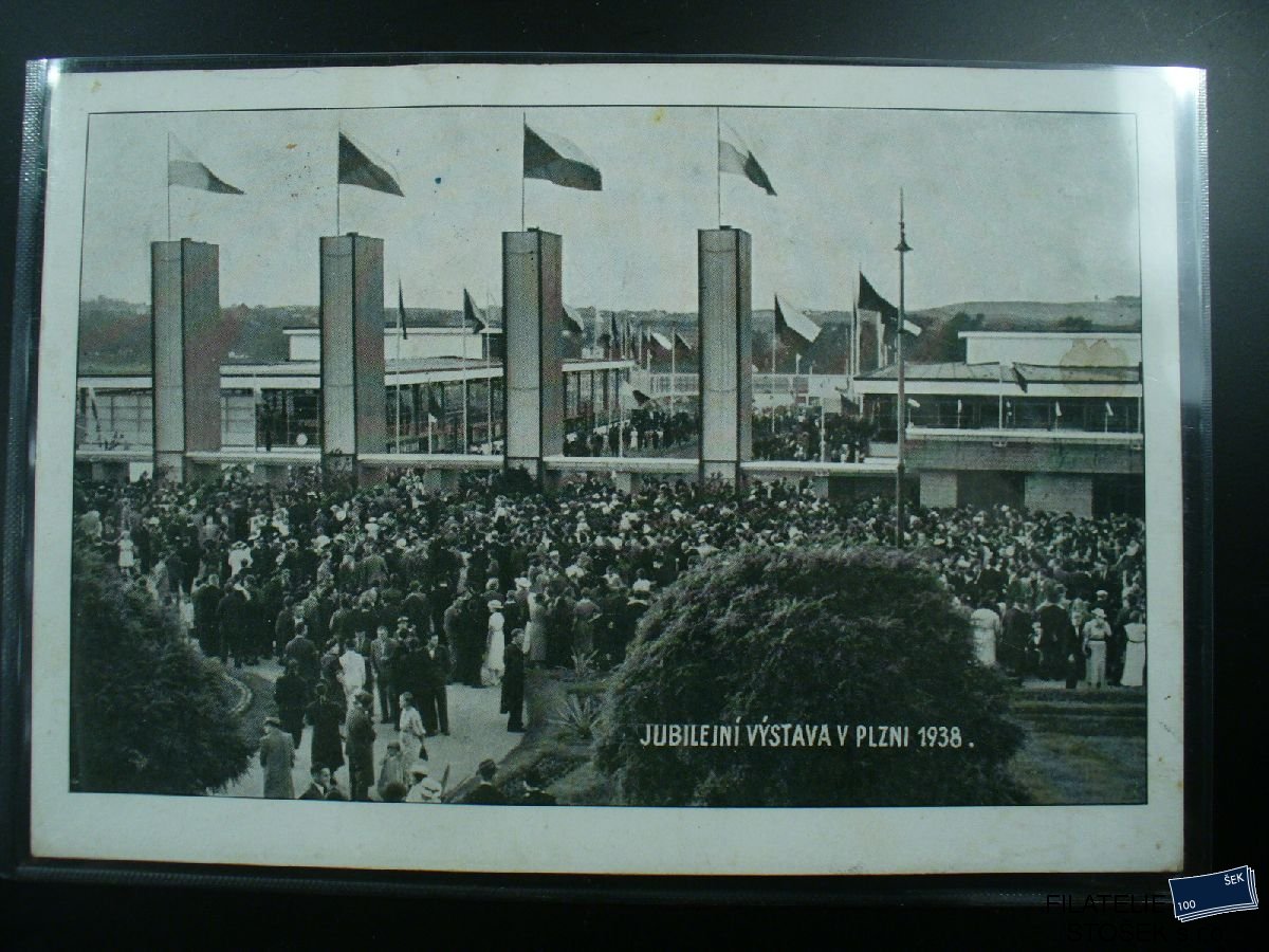Námětová pohlednice - Výstavy - Jubilejní výstava Plzeň 1938