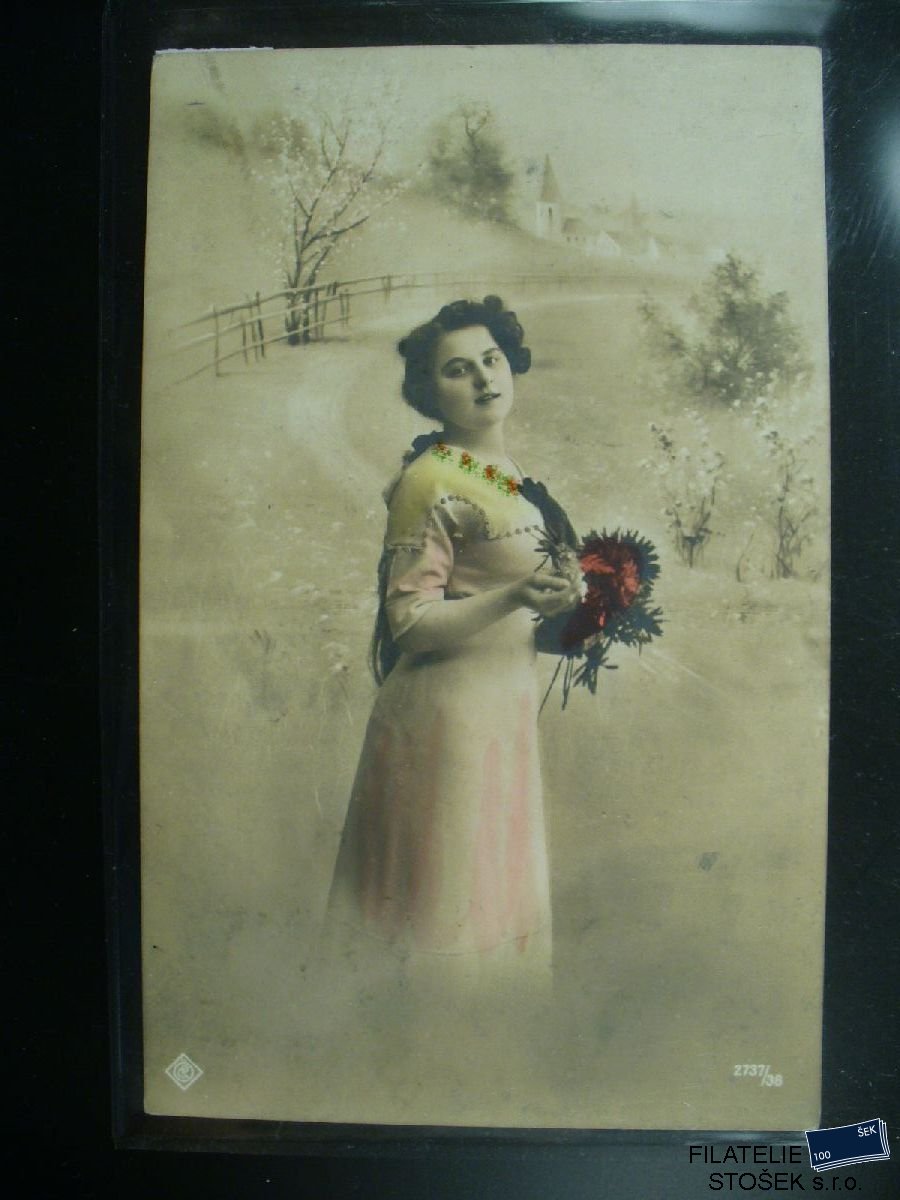 Námětová pohlednice - Ženy a Dívky