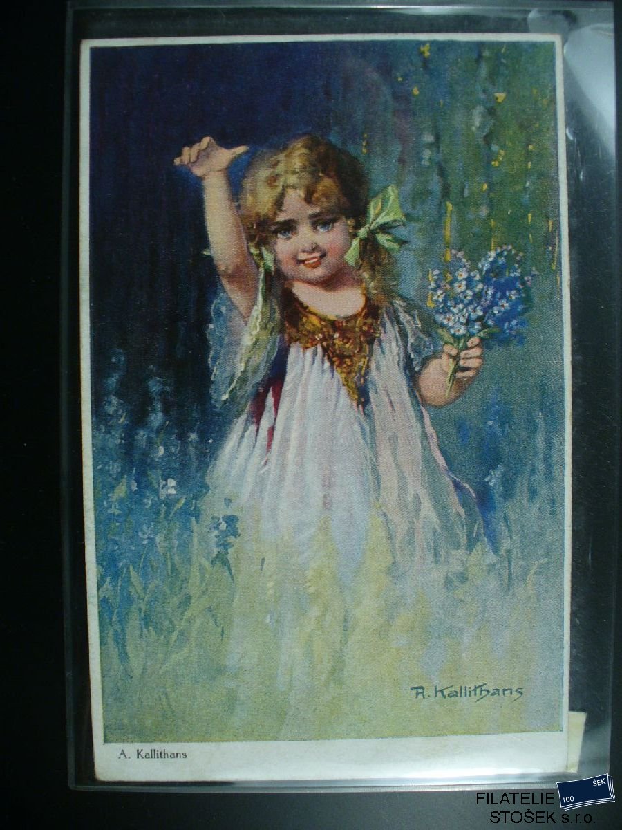 Námětová pohlednice - Děti a Dívky