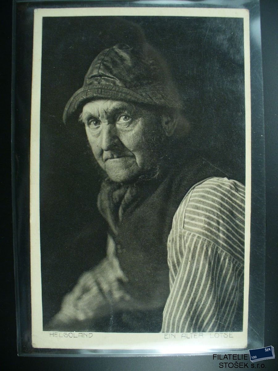 Námětová pohlednice - Lidé - Starý muž - Helgoland