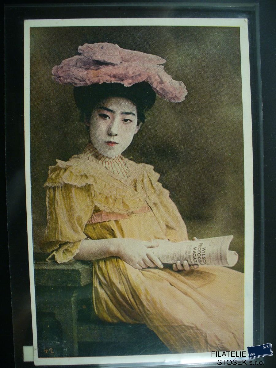 Námětová pohlednice - Lidé - Kroje - Japonsko