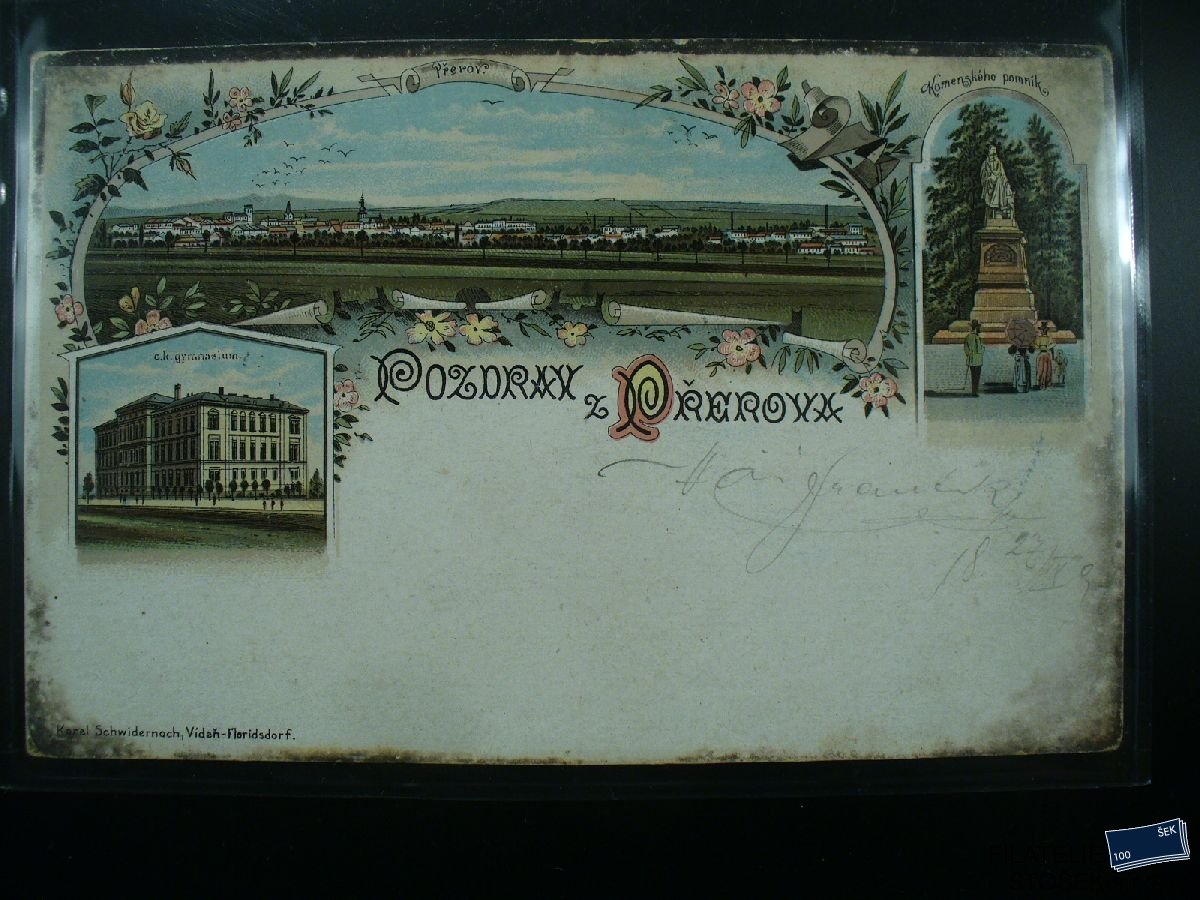 Pohlednice místopis - Přerov 1897