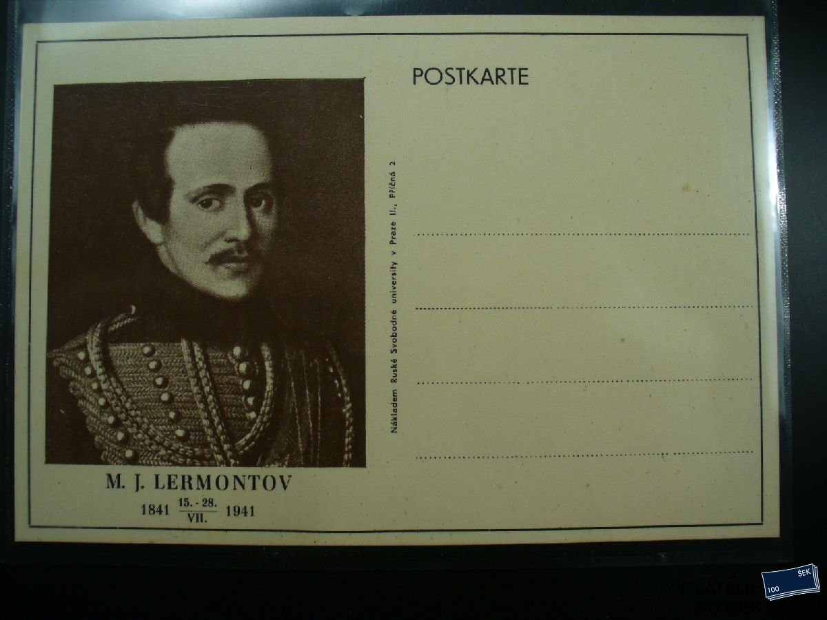 Námětová pohlednice - Osobnosti - M. J. Lermontov