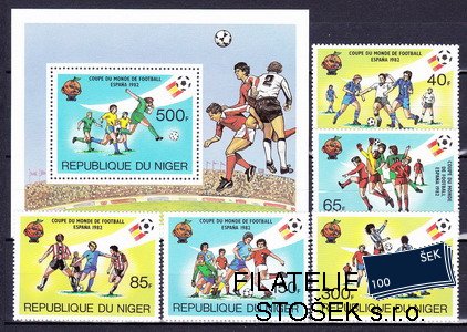 Niger známky Mi 0767-71+Bl.34