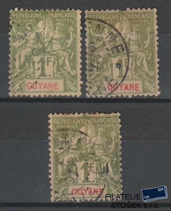 Guyane známky Yv 42 - 3 Ks KVP