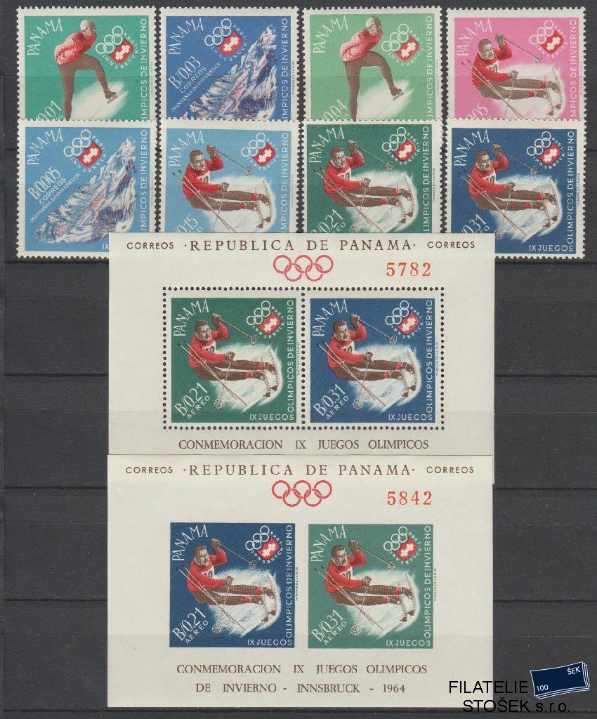 Panama známky Mi 0677-74+Bl.14-15