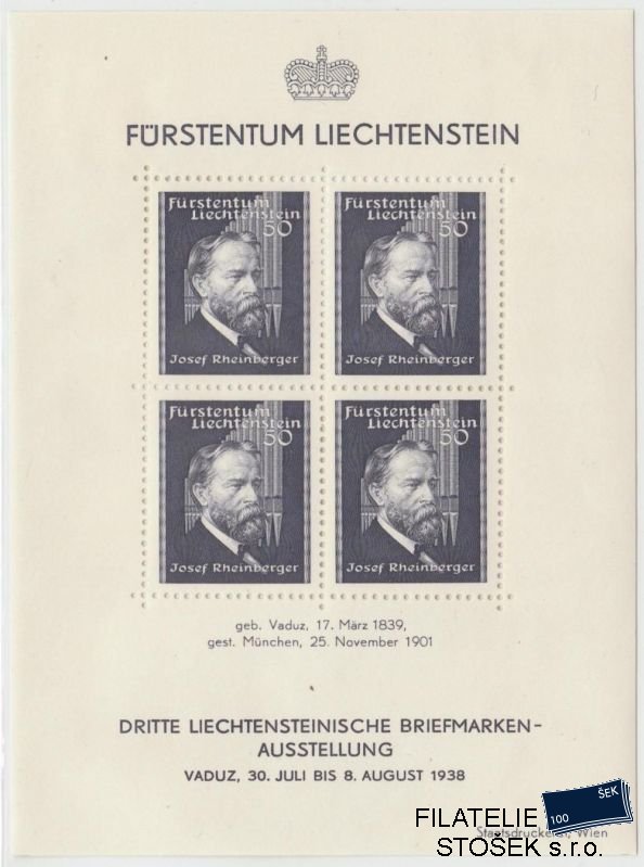 Liechtenstein známky Bl.3