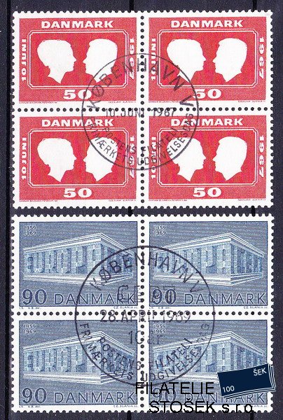 Dánsko známky Čtyřbloky Mi 455+479