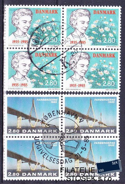 Dánsko známky Čtyřbloky Mi 838-9