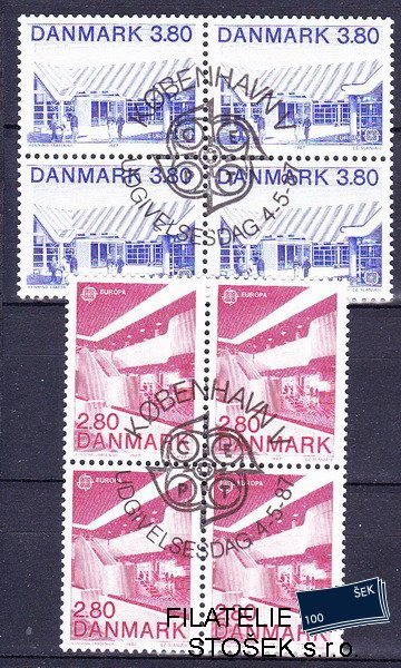 Dánsko známky Čtyřbloky Mi 895-6