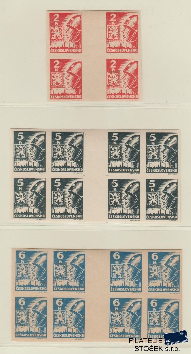 ČSSR známky 354-56 Meziarší Vodorovné