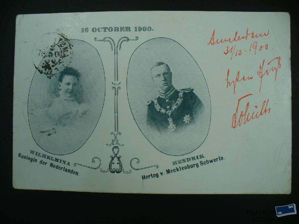 Pohlednice - Osobnosti - Königin Wilhelmina a Hertog Hendrik