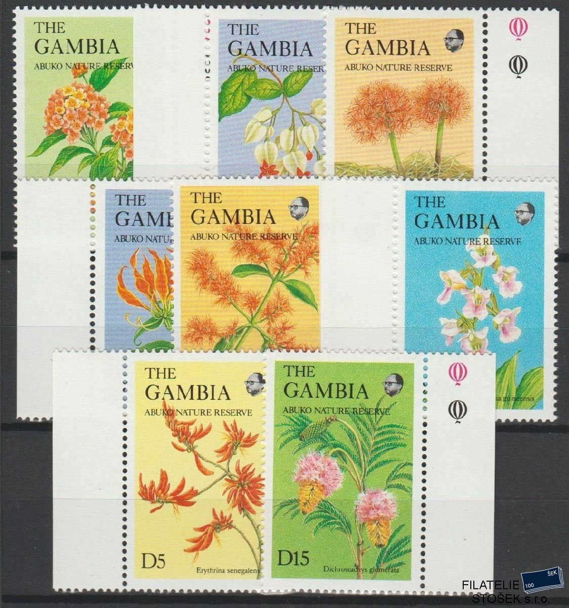 Gambia známky Mi 691-98 - Kytky