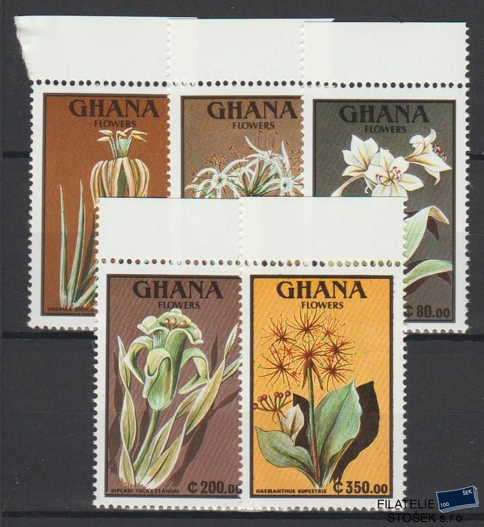 Ghana známky Mi 1490-94 - Kytky