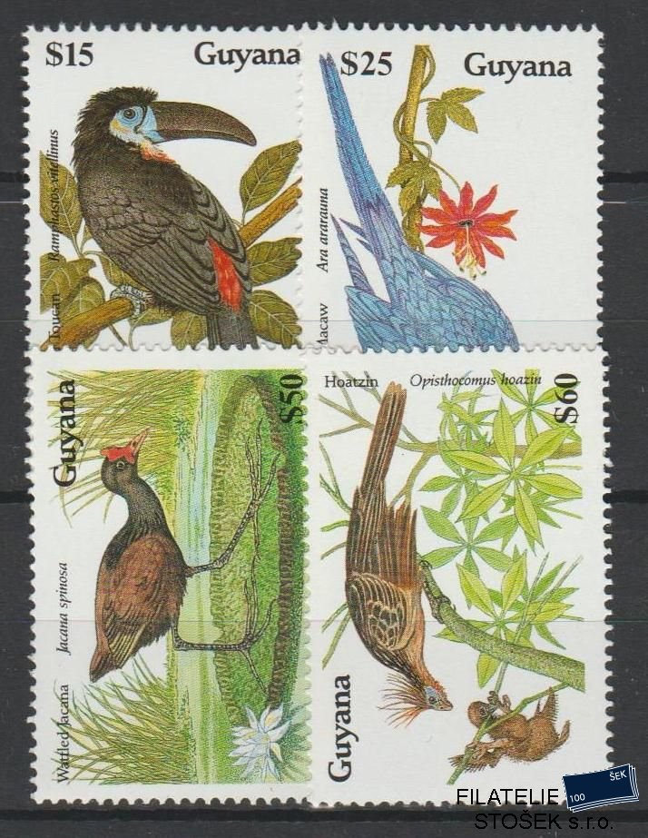 Guyana známky Mi 3081-84 - Ptáci