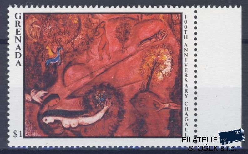 Grenada známky Mi Ex 1543-82 - Umění - NK - Jedna známka
