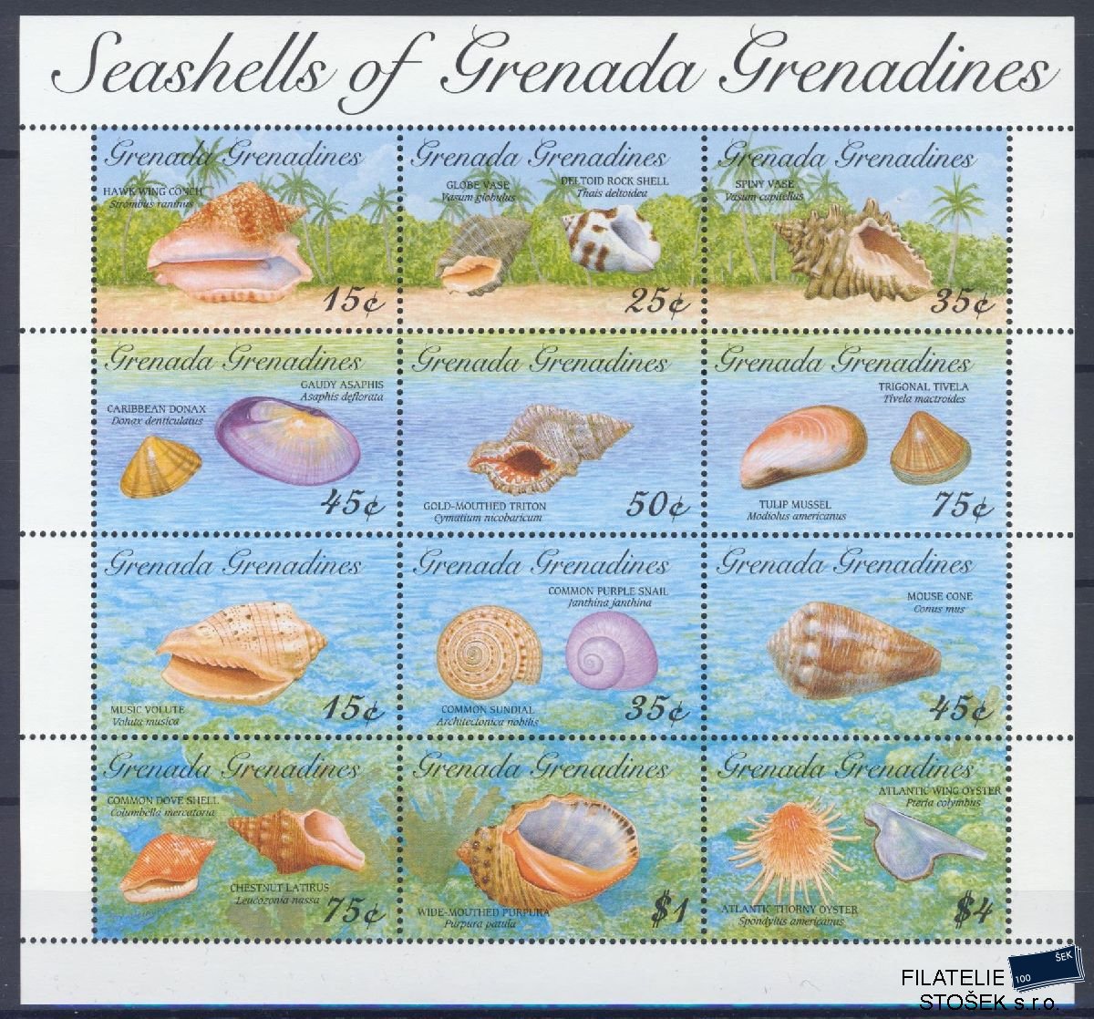 Grenada Grenadines známky Mi 1738-49 - Mušle