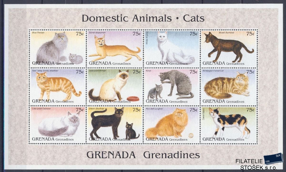 Grenada Grenadines známky Mi 1993-2004 - Kočky
