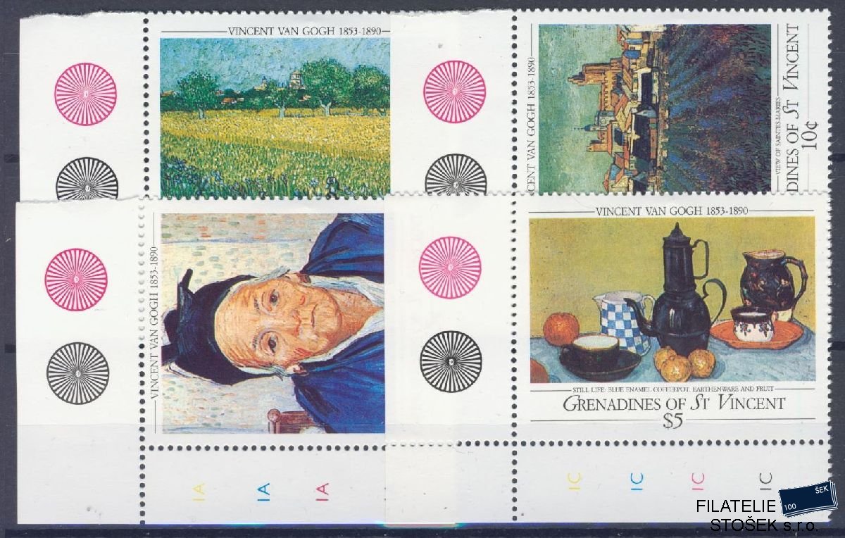 Grenadines of St. Vincent známky Mi 778-80,93 - NK - Umění