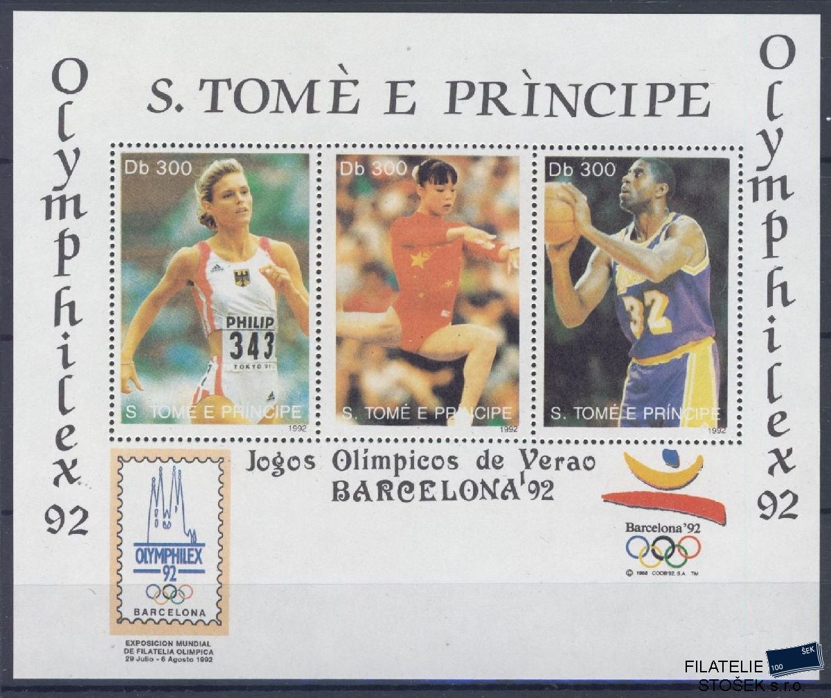 St. Tomé e Principe známky Mi Blok 282 - Olympijské hry