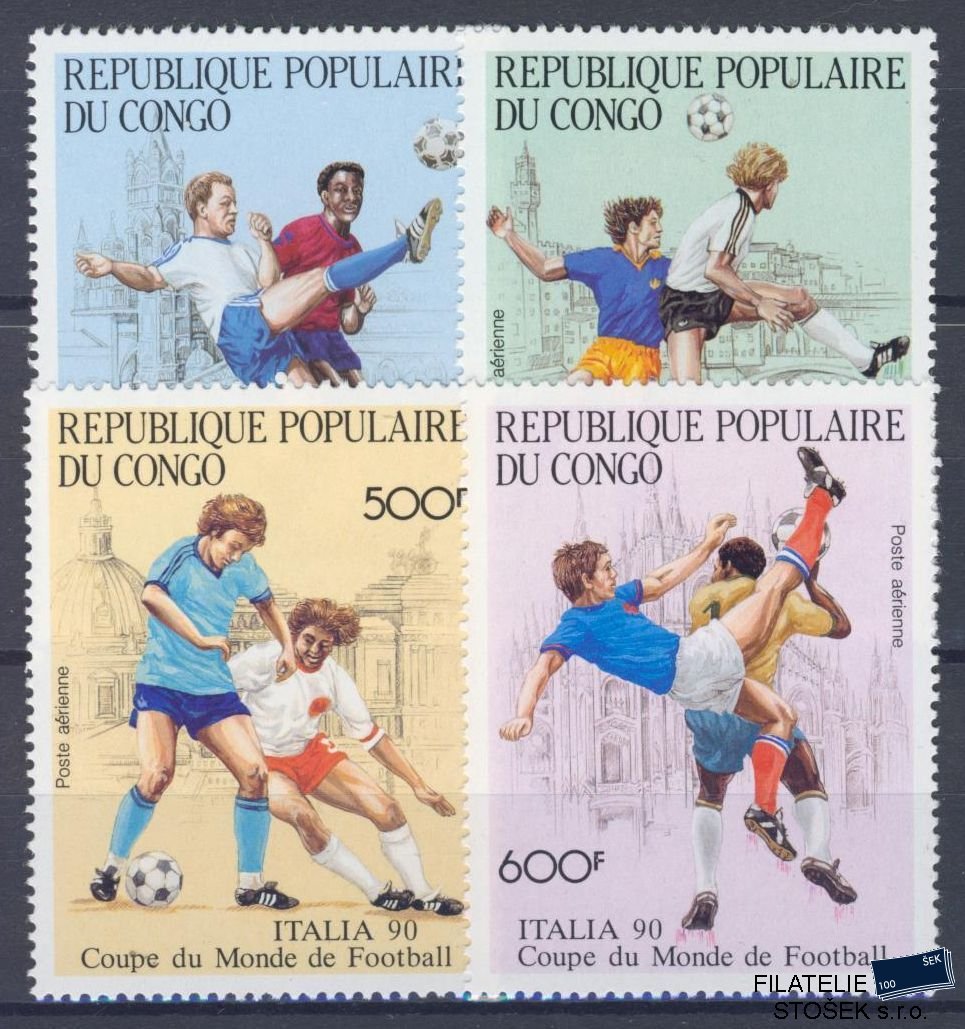 Kongo známky Mi 1178-81 - Fotbal