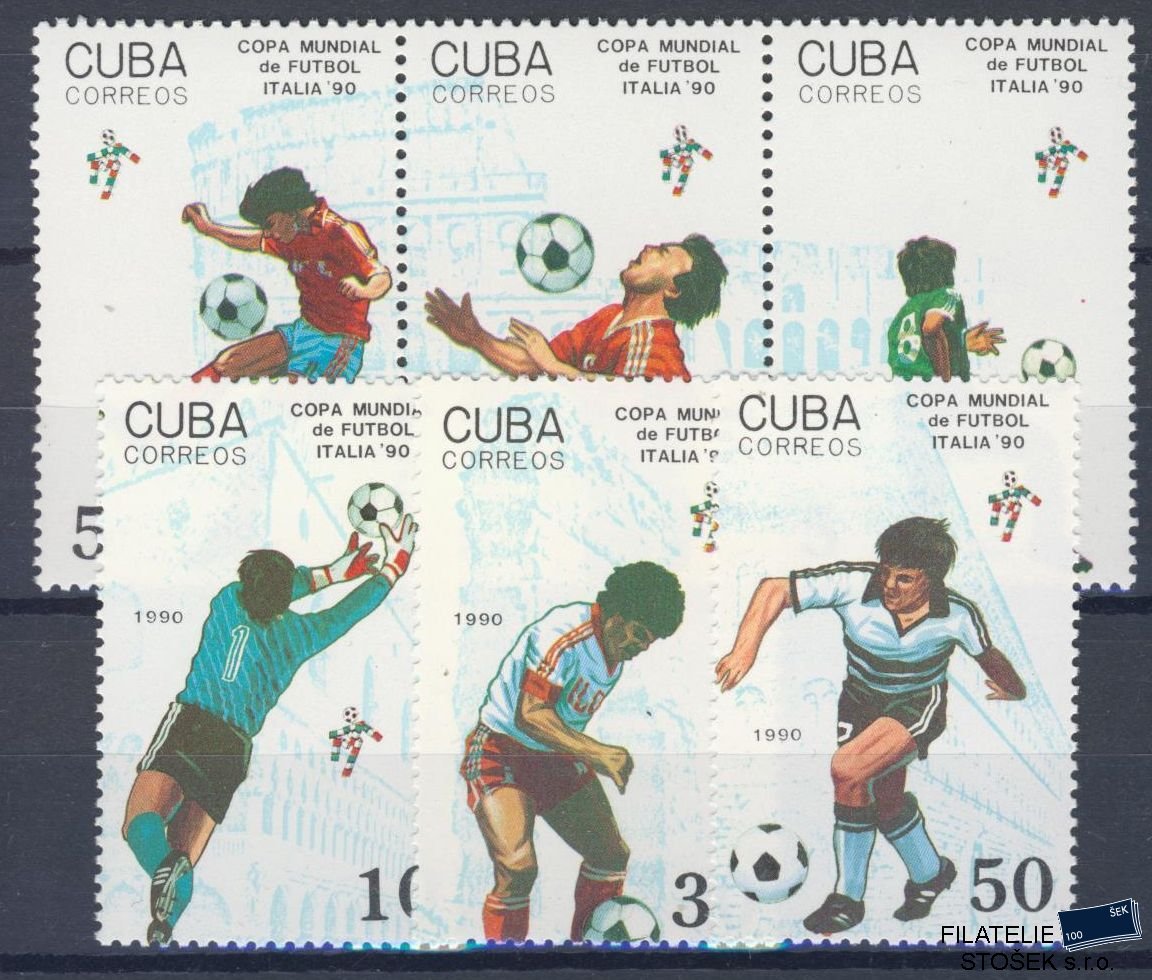 Kuba známky Mi 3356-61 - Fotbal